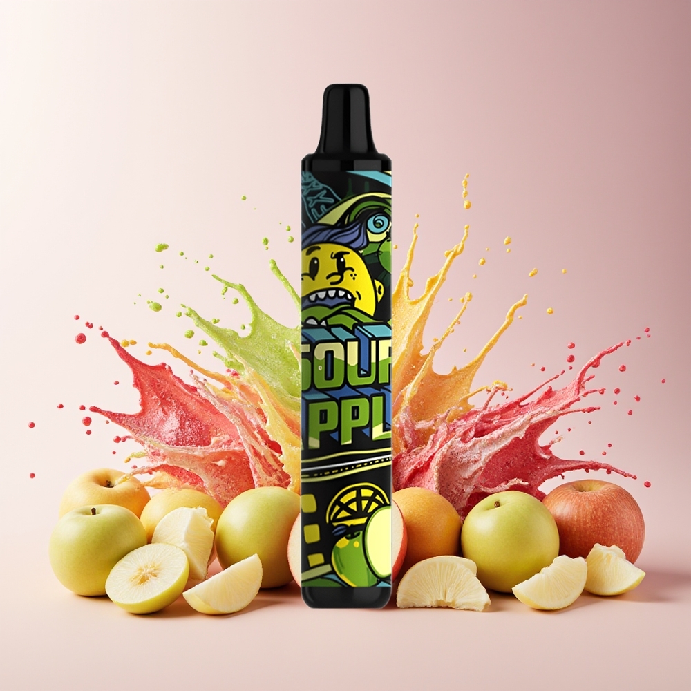 Partihandel Sverige SMOK MINIONE 1600 Puffs Engångsvape Suräpple 4.5ml 800mAh
