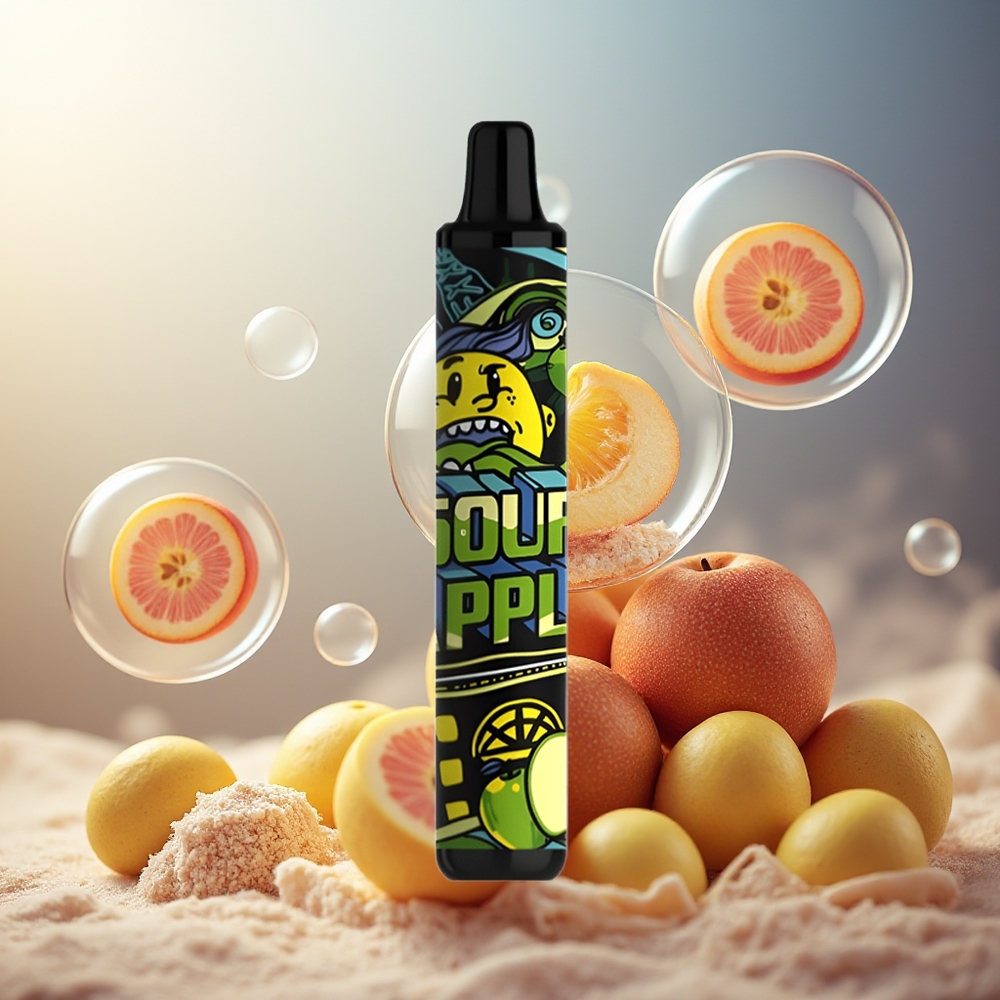 Partihandel Sverige SMOK MINIONE 1600 puffar Engångsvape Sur Äpple 4.5ml 800mAh
