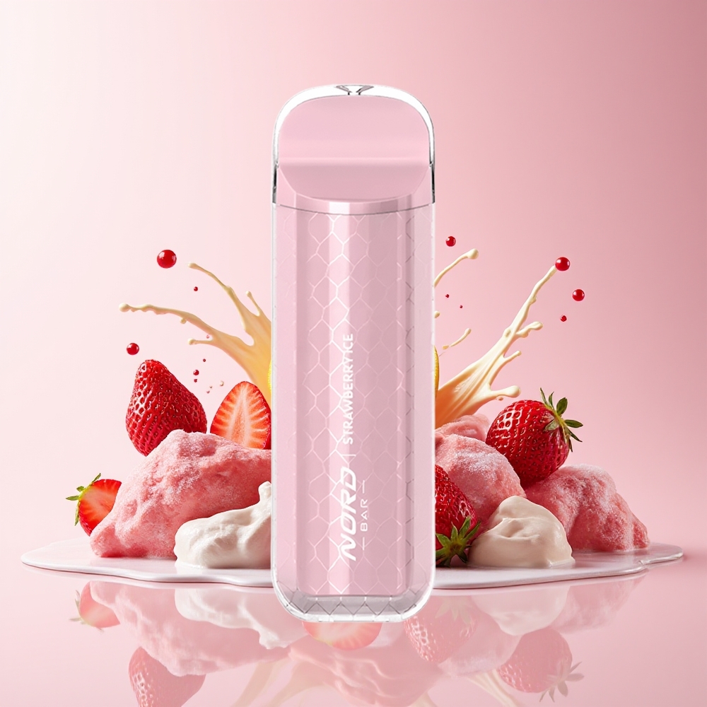 Partihandel Sverige SMOK NORD BAR 4000 Enkelvändbar Vape Jordgubb Is 600mAh 8.5ml 50mg