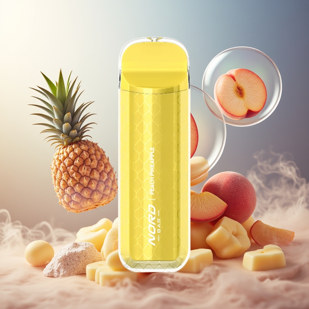 Partihandel Sverige SMOK NORD BAR 4000 Ettor Engångs Vape Persika Ananas 8.5ml 50mg
