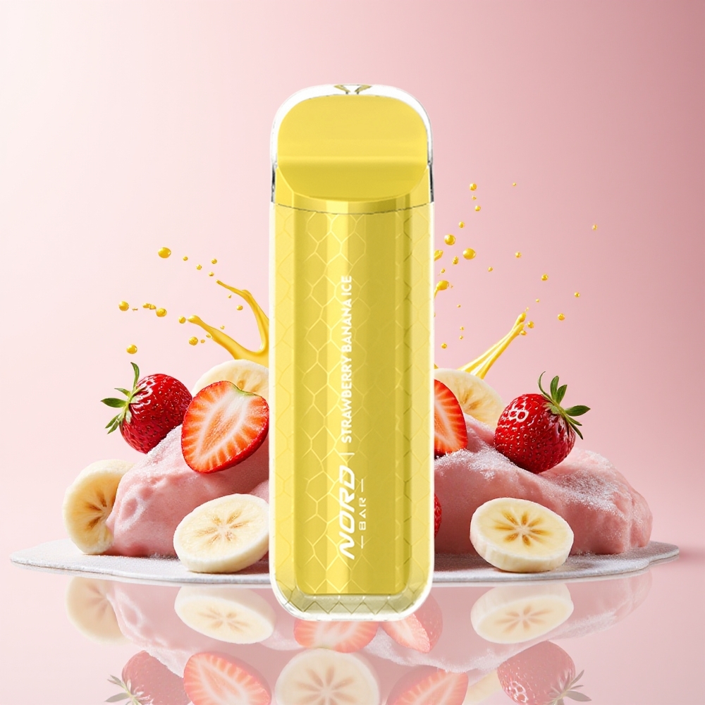 Partihandel Sverige SMOK NORD BAR 4000 Puffs Engångs E-Cigg Jordgubb Banan Is 600mah 8.5ml
