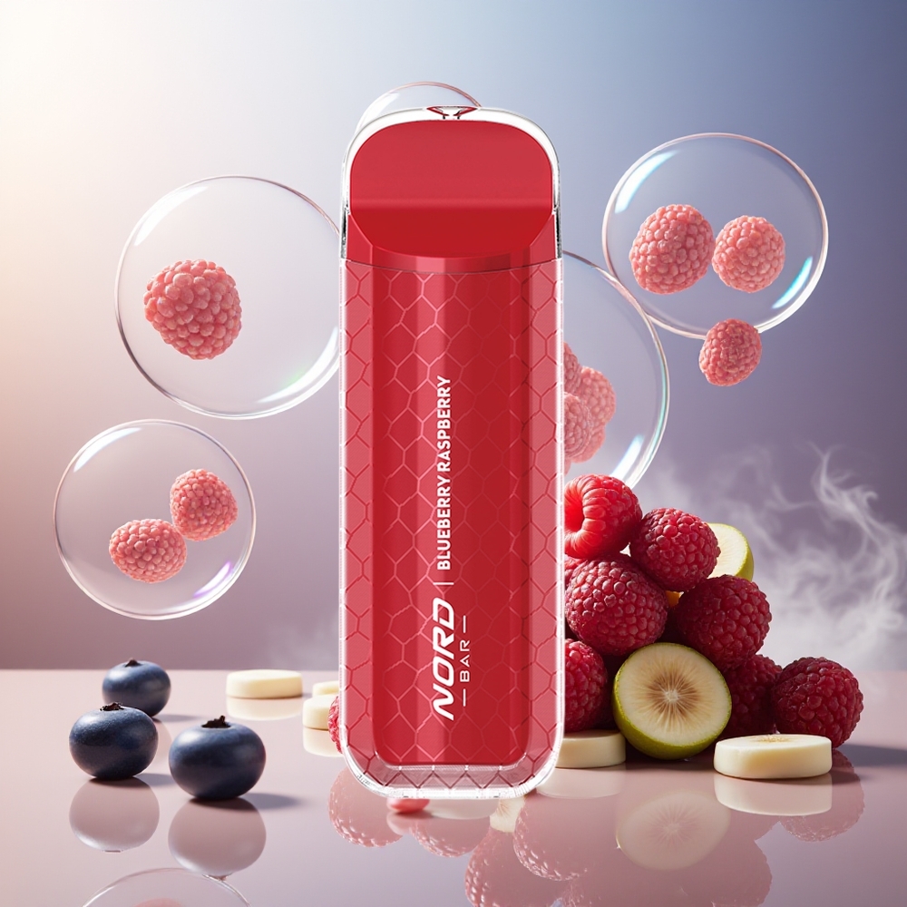 Partihandel Sverige SMOK NORD BAR 4000 Puffs Engångs Vape Blåbär Hallon 8.5ml 50mg