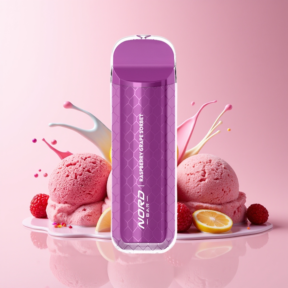 Partihandel Sverige SMOK NORD BAR 4000 Puffs Engångs Vape Hallon Druva Sorbet 600mah 8.5ml