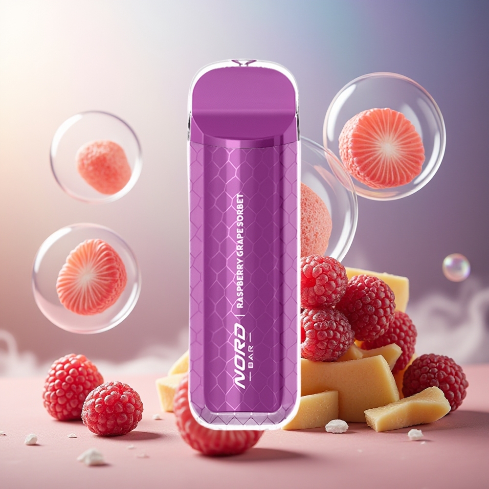 Partihandel Sverige SMOK NORD BAR 4000 Puffs Engångs Vape Hallon Druva Sorbet 600mah 8.5ml