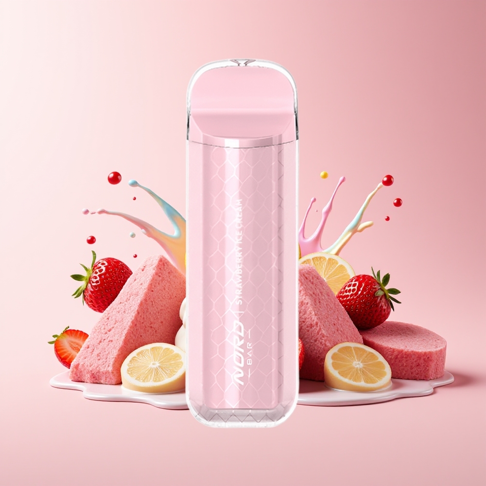 Partihandel Sverige SMOK NORD BAR 4000 Puffs Engångsvape Jordgubbglass 8.5ml 50mg