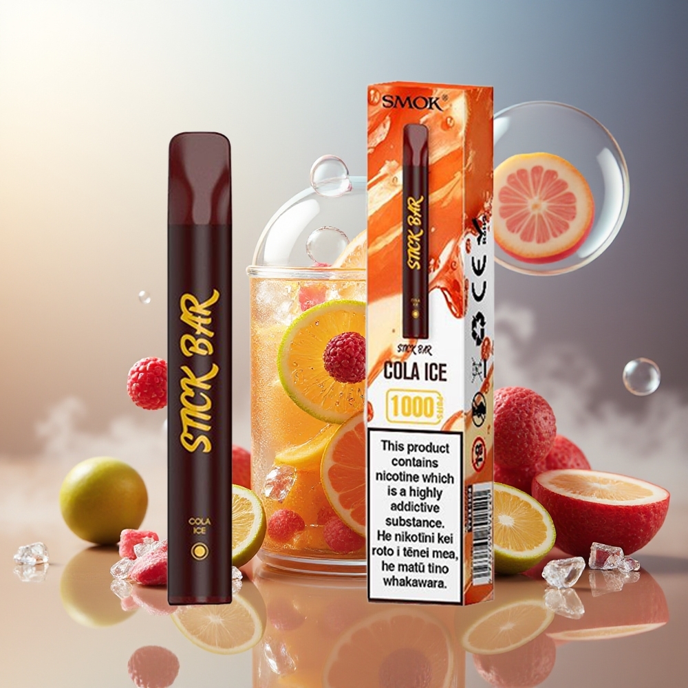 Partihandel Sverige SMOK Stick Bar 1000 Puffs Engångs Vape Cola Is 550mAh 1.6 Ohm