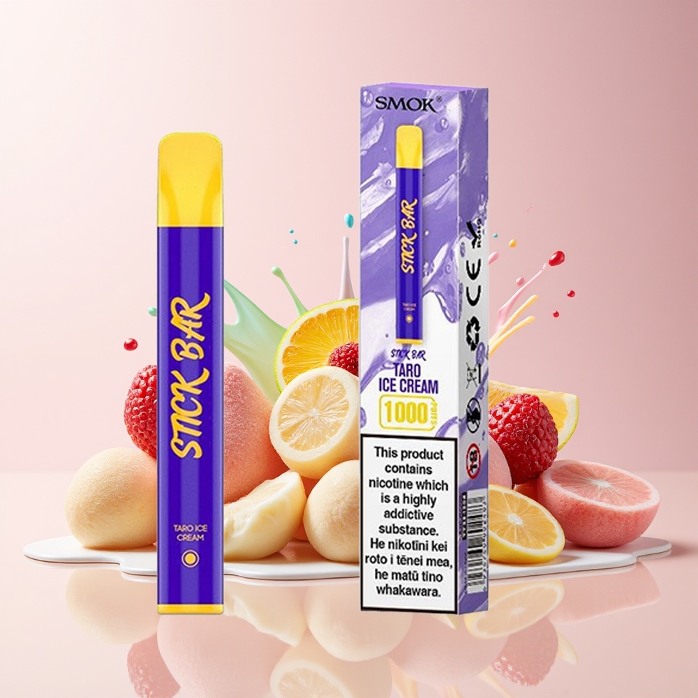 Partihandel Sverige SMOK Stick Bar 1000 Puffs Engångs Vape Tårglass 550mAh Rostfritt