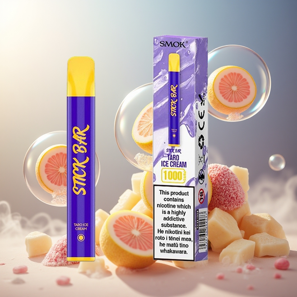 Partihandel Sverige SMOK Stick Bar 1000 Puffs Engångs Vape Tårta Glass 550mAh 1.6 Ohm