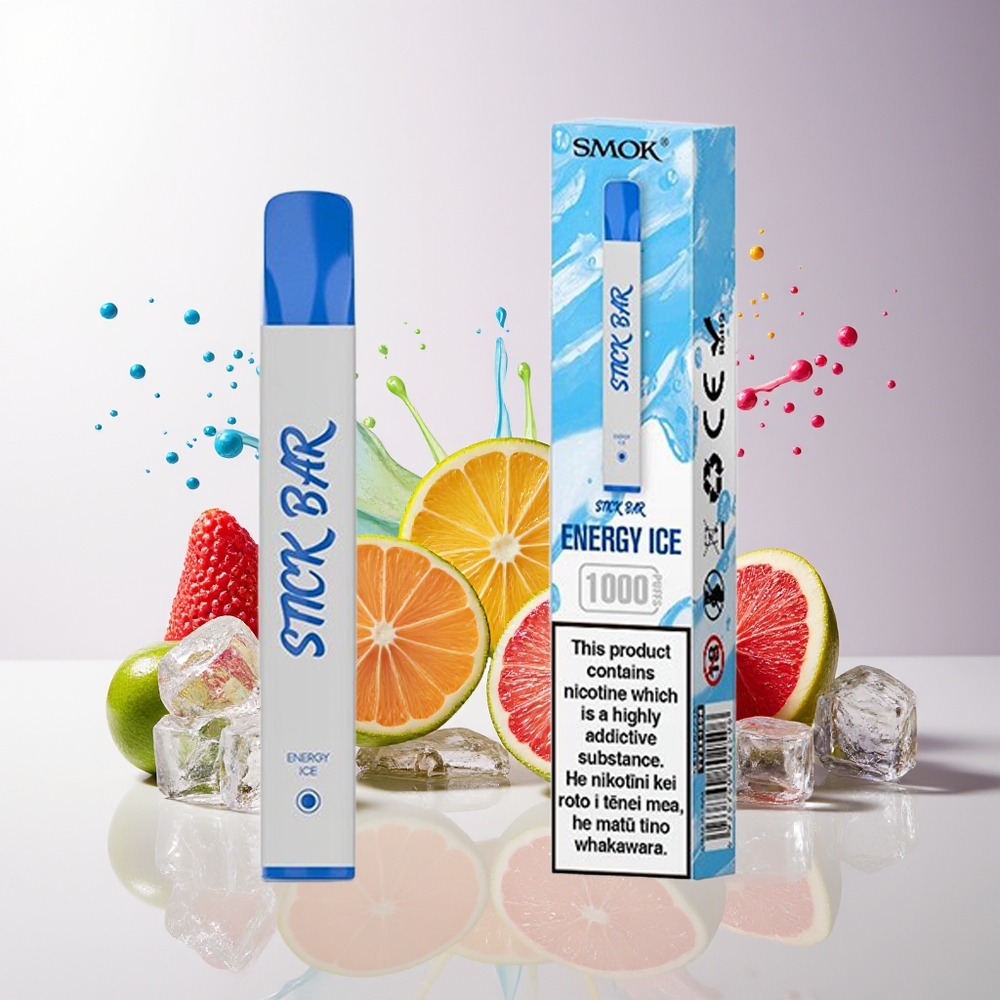 Partihandel Sverige SMOK Stick Bar 1000 Puffs Engångsvape Energi Is 550mAh 1.6 Ohm