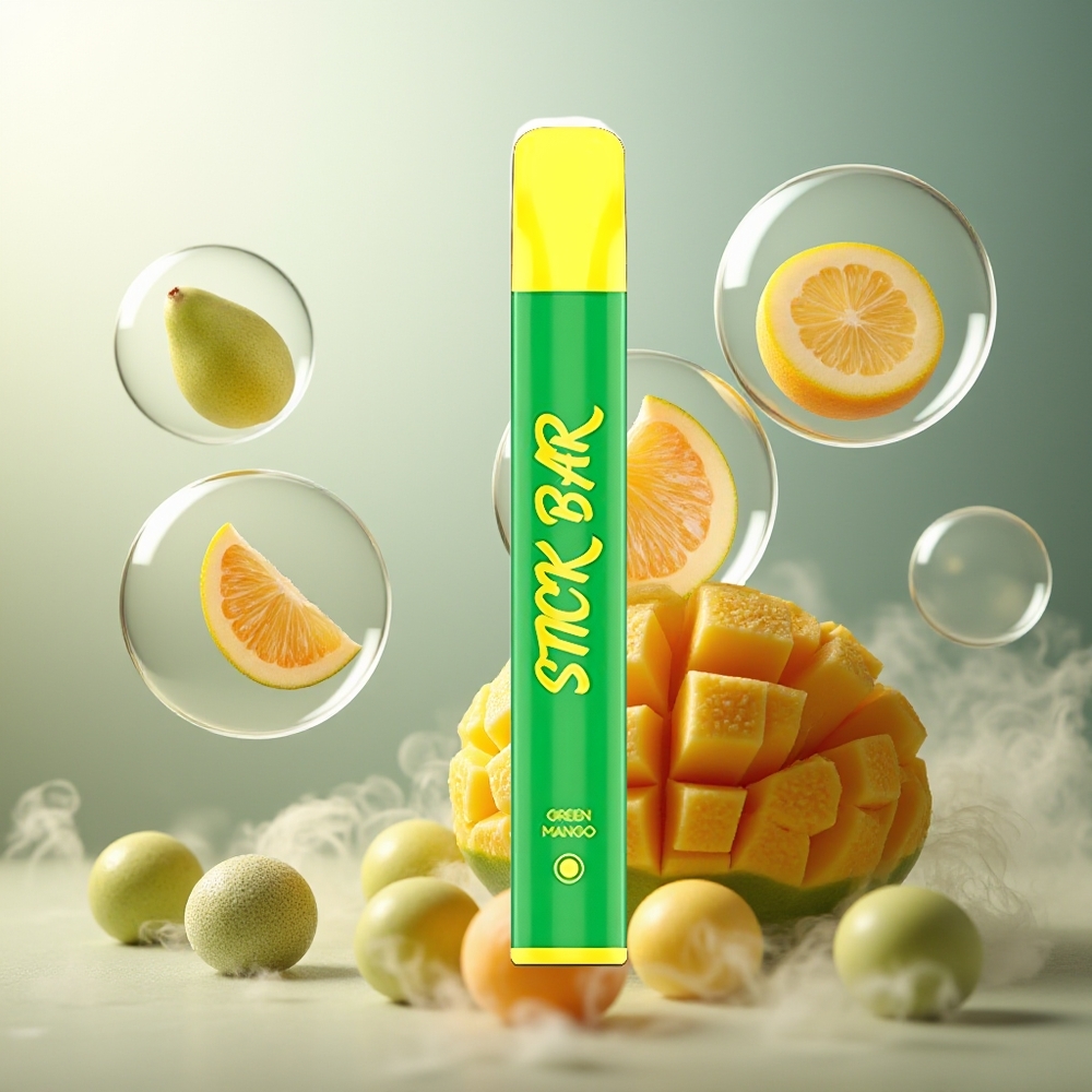 Partihandel Sverige SMOK Stick Bar 1000 Puffs Engångsvape Gröna Mango 550mAh 1.6 Ohm