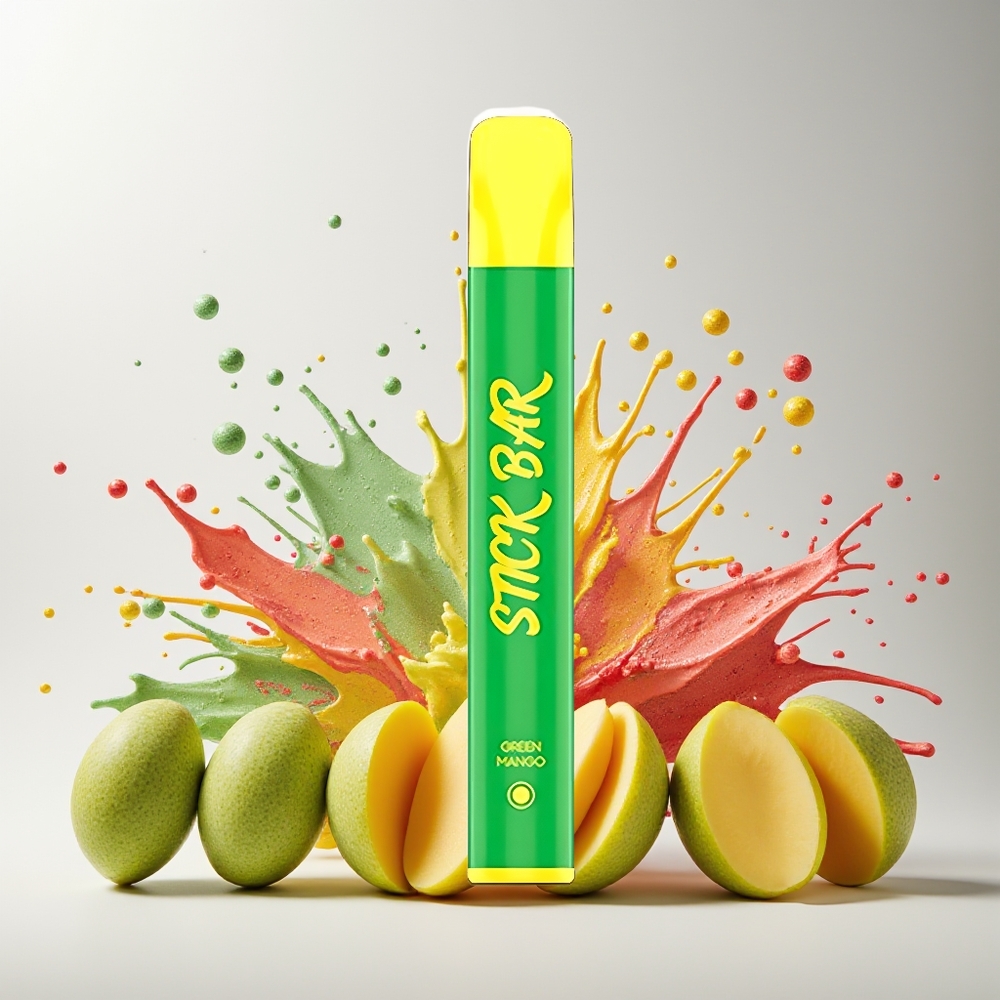 Partihandel Sverige SMOK Stick Bar 1000 Puffs Engångsvape Gröna Mango 550mAh Stål