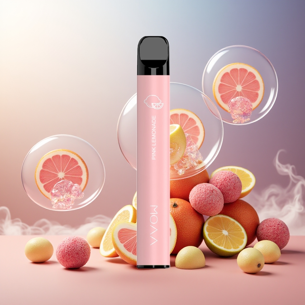 Partihandel Sverige SMOK VVOW 600 Puff Engångsvape Rosa Citronad 2ml 2% Nikotin 1.5 Ohm
