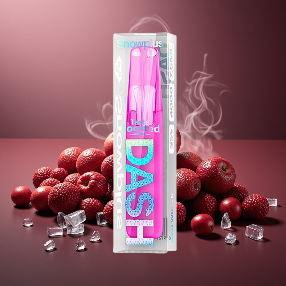 Partihandel Sverige Snowplus Dash 4000 Puffs 7.5ml Ceramic Rödtvin Is