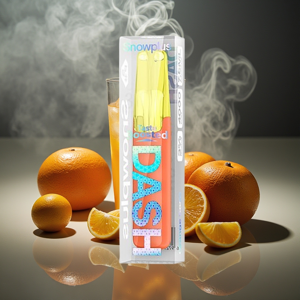 Partihandel Sverige Snowplus Dash 4000 Puffs Engångsenhet Apelsinsoda Ceramic 530mAh 7.5ml