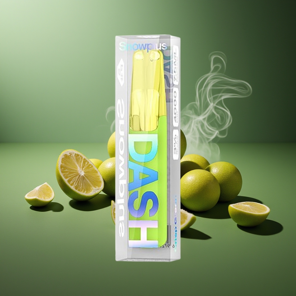 Partihandel Sverige Snowplus Dash 4000 Puffs Engångsenhet Frisk Grön Ceramic 7.5 ml 5%