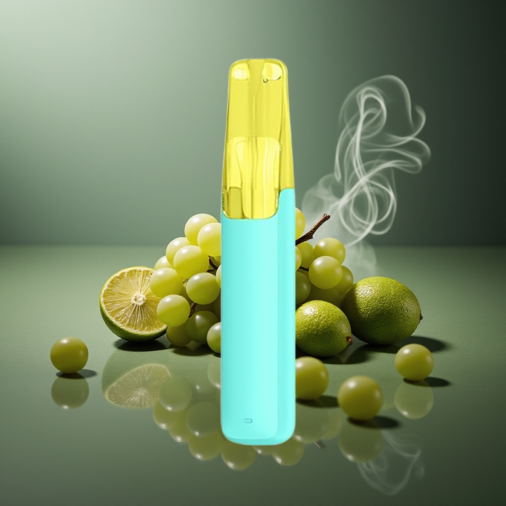 Partihandel Sverige Snowplus Dash 4000 Puffs Engångsenhet Gröna Druvor Ceramic 530mAh 7.5ml
