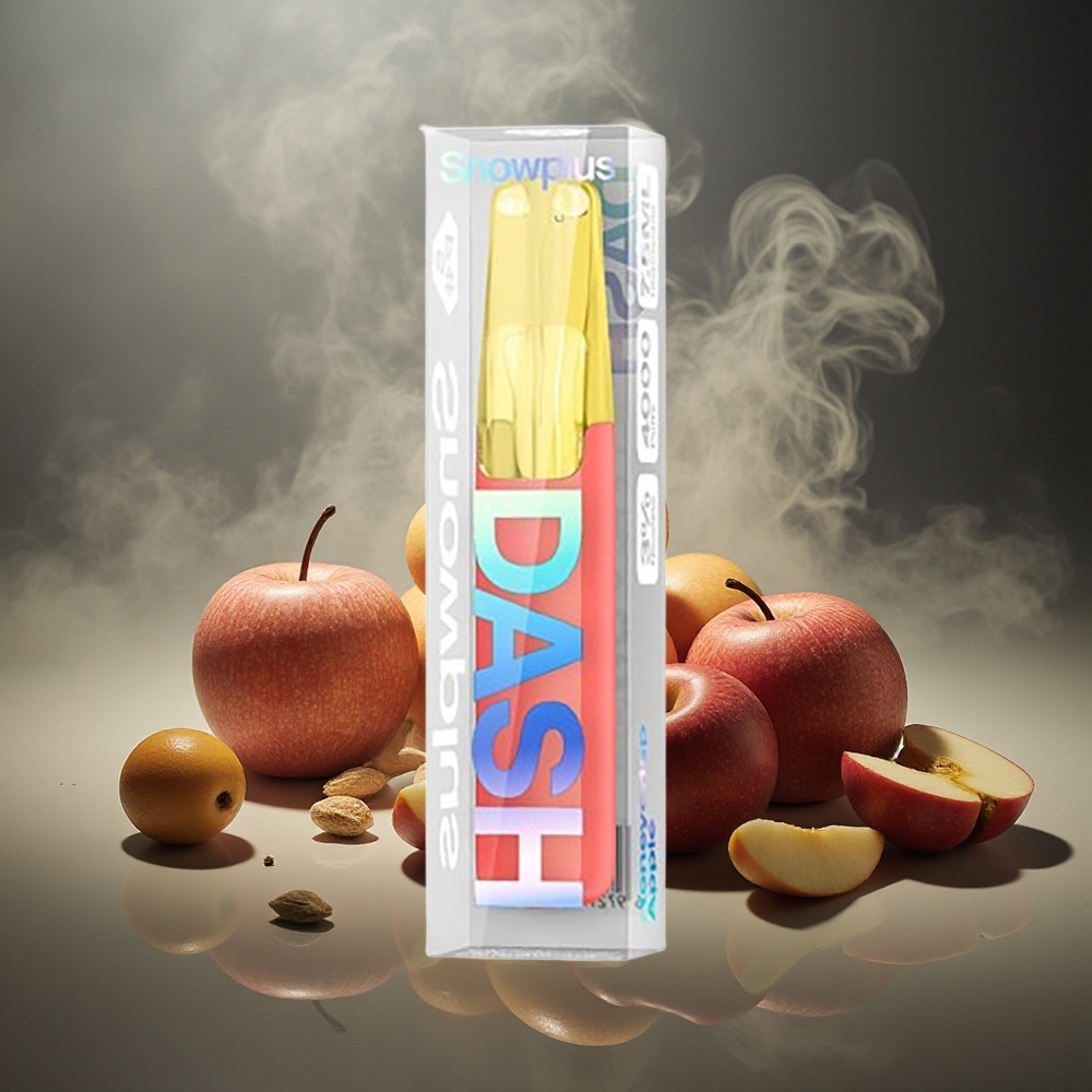 Partihandel Sverige Snowplus Dash 4000 Puffs Engångsenhet Honungskrispigt Äpple Ceramic 530mAh 7.5ml