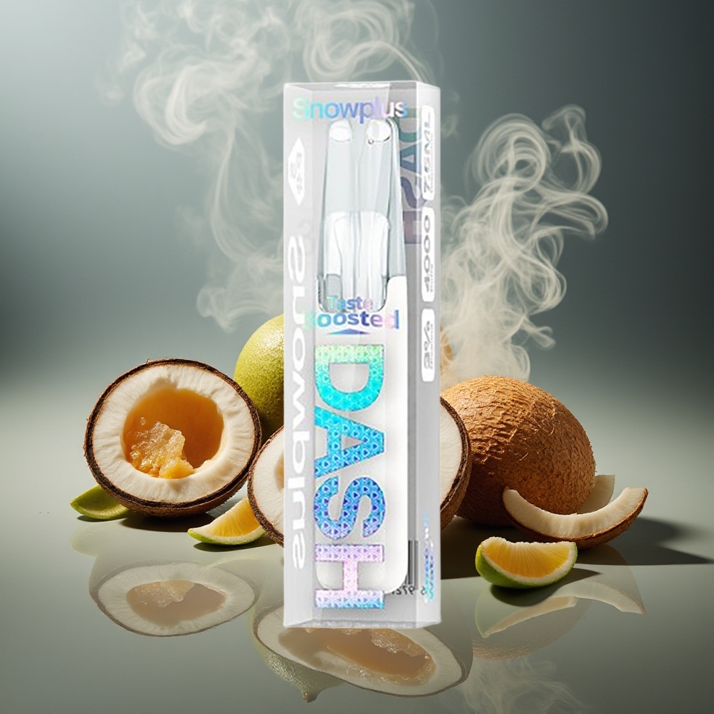 Partihandel Sverige Snowplus Dash 4000 Puffs Engångsenhet Kokosvatten Ceramic 530mAh 7.5ml