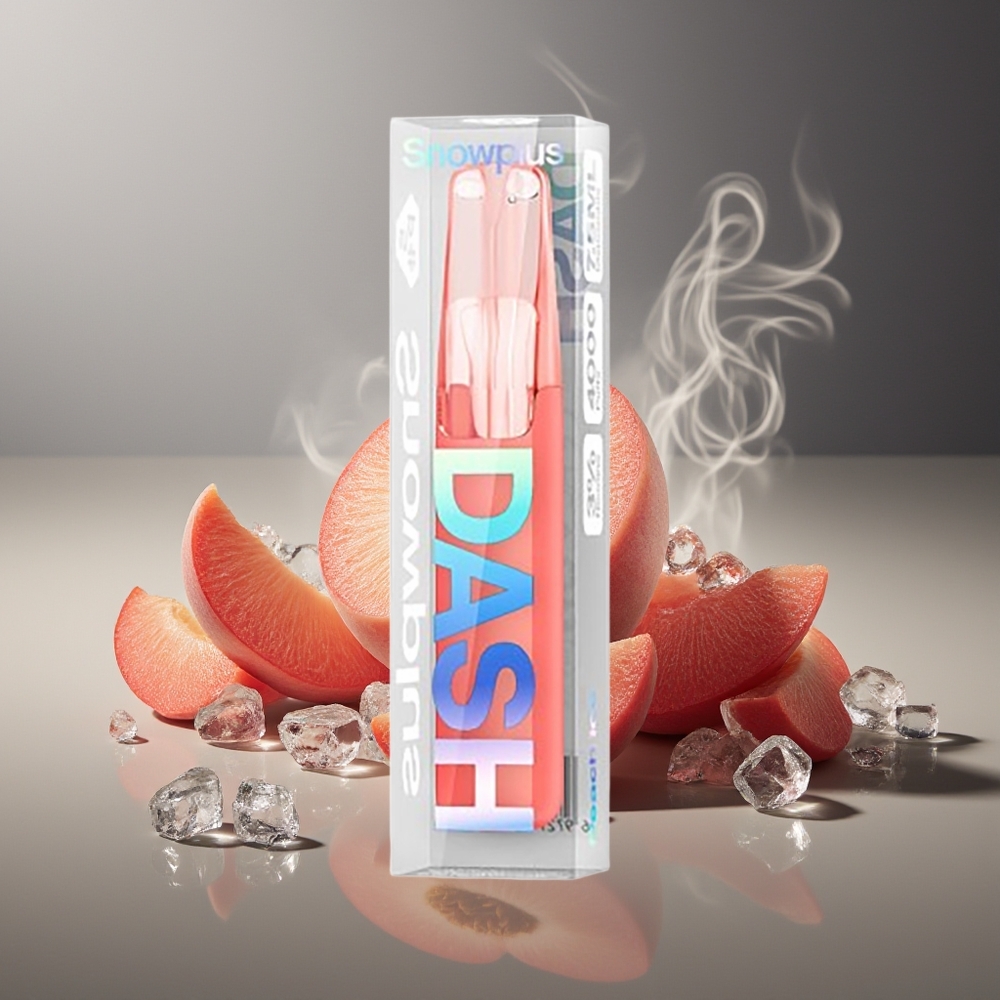 Partihandel Sverige Snowplus Dash 4000 Puffs Engångsenhet Persikois Ceramic 530mAh 7.5ml