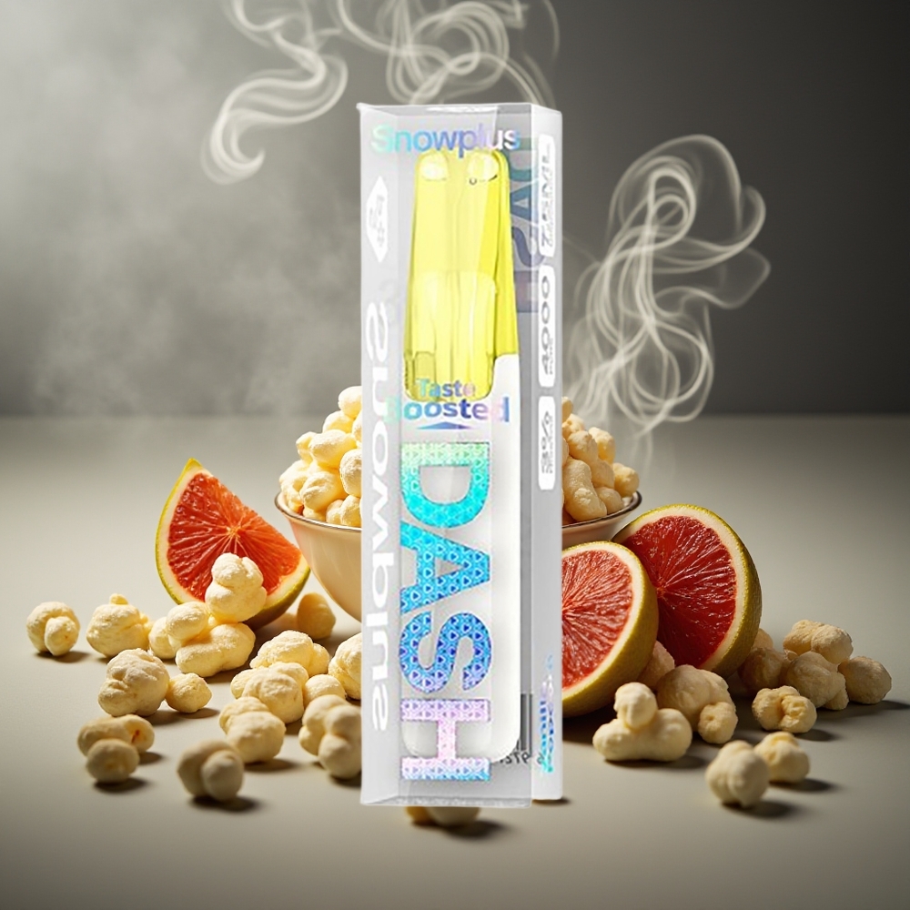 Partihandel Sverige Snowplus Dash 4000 Puffs Engångsenhet Vaniljpopcorn Ceramic 530mAh 7.5ml