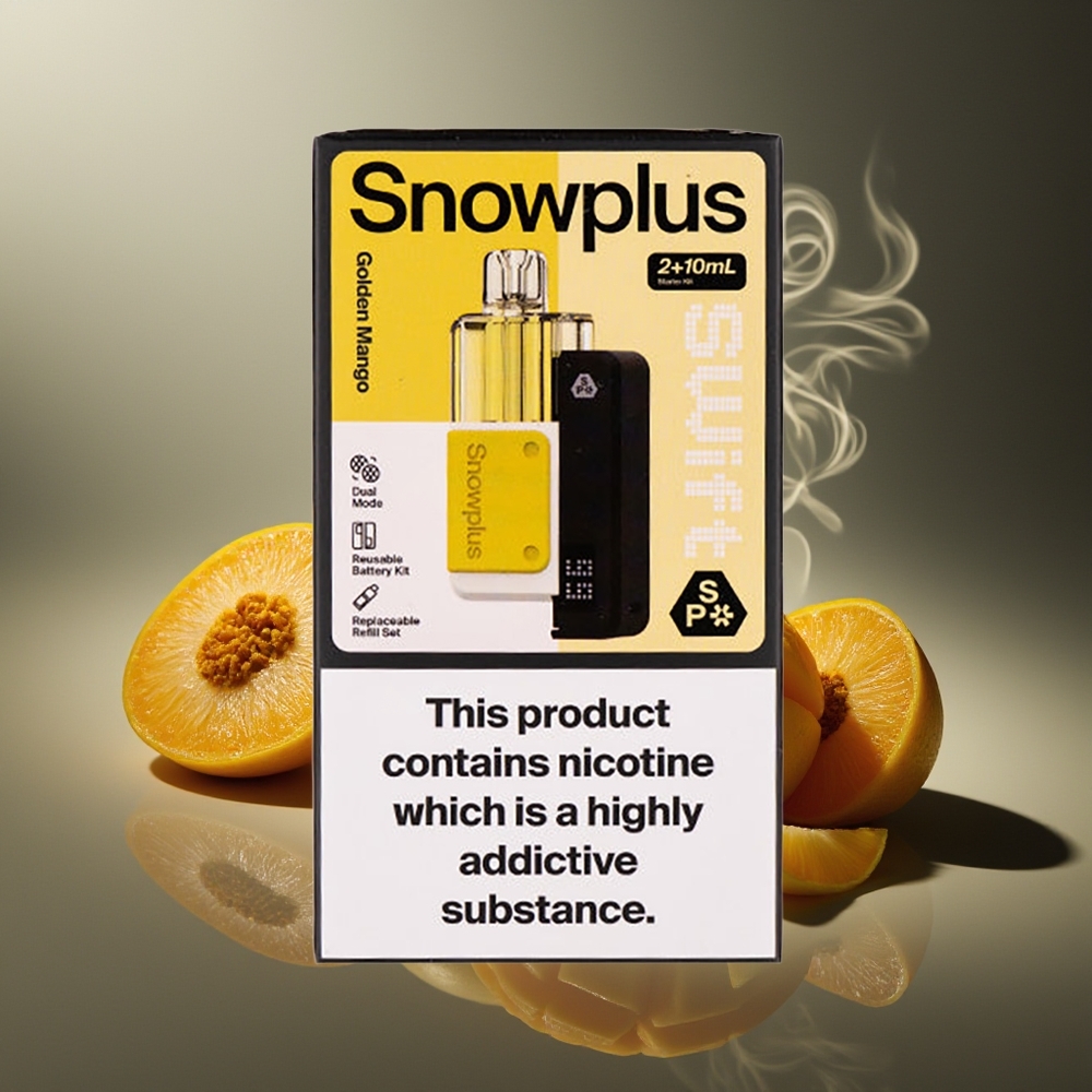 Partihandel Sverige Snowplus Swift 5000 Puffs Dual Mesh 1000 mAh Gul Mango