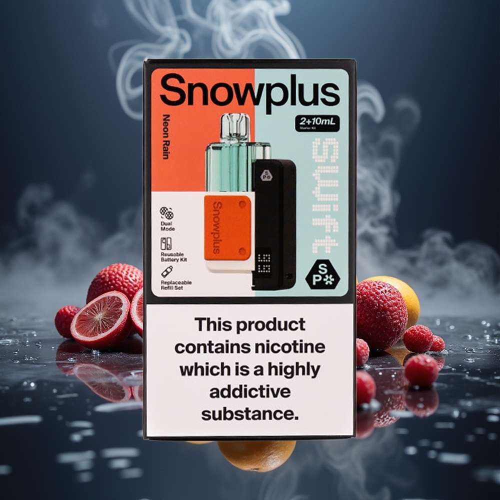 Partihandel Sverige Snowplus Swift 5000 Puffs Förfylld Pod Kit Neon Regn Dual Mesh 1000 mAh
