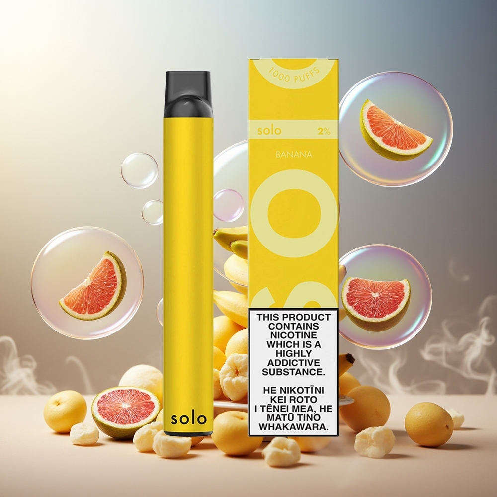 Partihandel Sverige Solo 1000 Engångs Ecigarett Mesh 3.5ml Banan