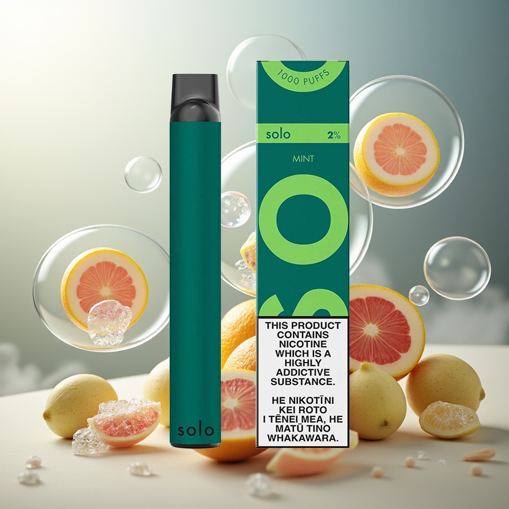 Partihandel Sverige Solo 1000 Engångs Vape Mynta Mesh 3.5ml 550mAh 116.4x16mm
