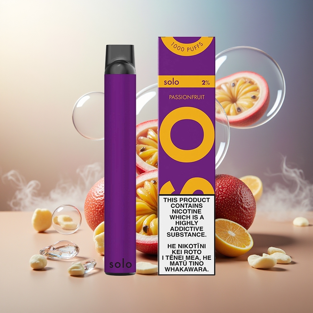 Partihandel Sverige Solo 1000 Engångs Vape Passionfrukt Mesh 550mAh 3.5ml
