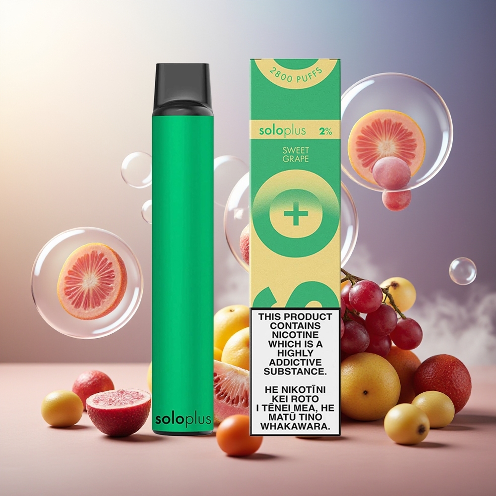 Partihandel Sverige Solo Plus 2800 Puffs 6.5ml Söt Druva Mesh Coil 950mAh