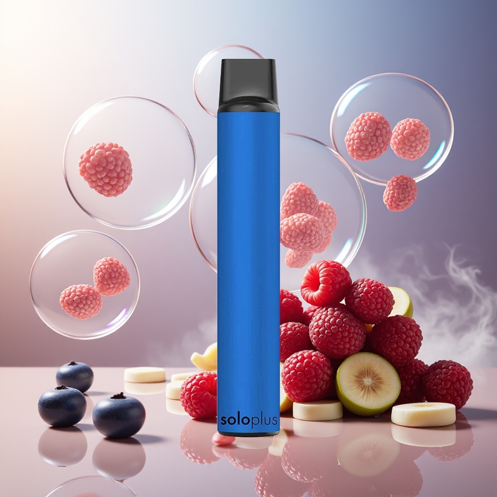 Partihandel Sverige Solo Plus 2800 Puffs Blåbär Hallon Mesh Coil 6.5ml 950mAh