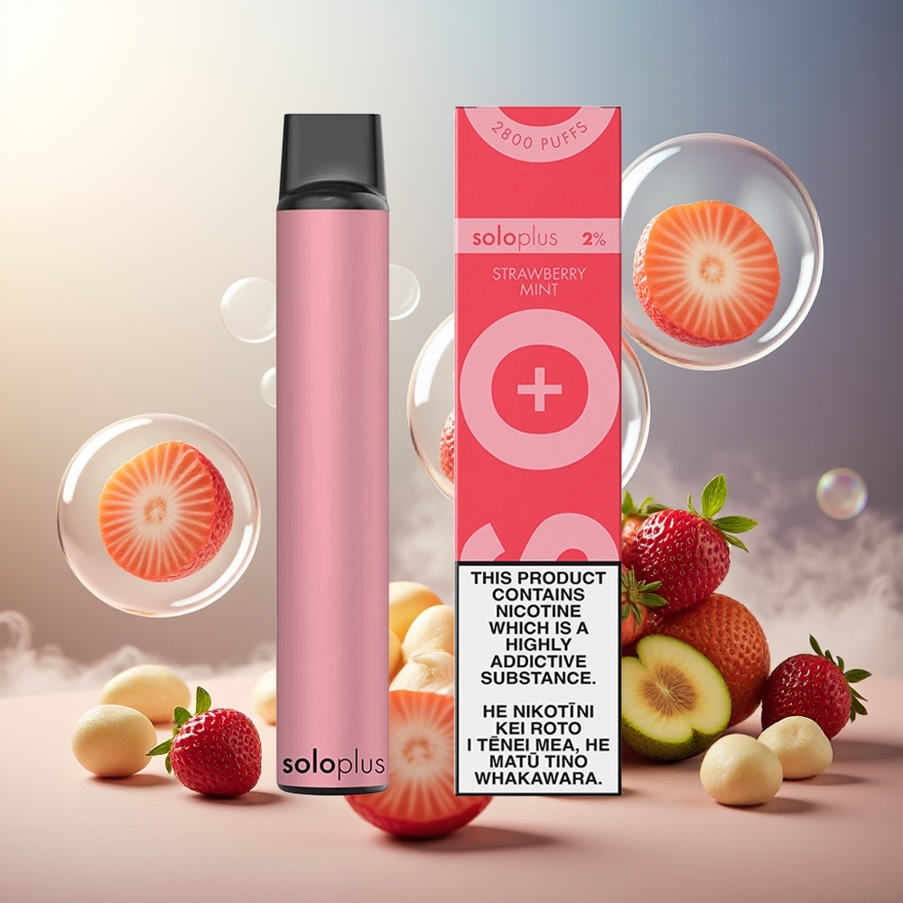 Partihandel Sverige Solo Plus 2800 Puffs Jordgubb Mynta Mesh Coil 6.5ml