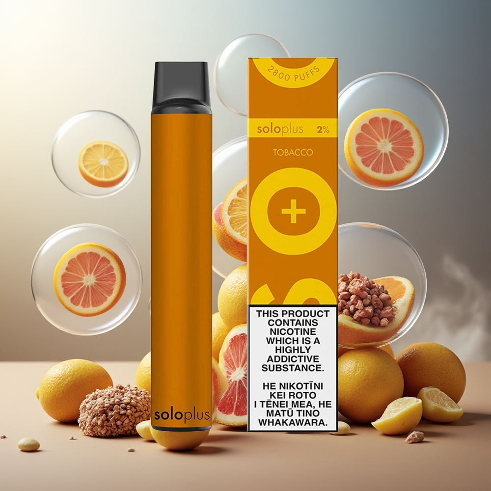 Partihandel Sverige Solo Plus 2800 Puffs Mesh Coil 6.5ml 950mAh Tobak