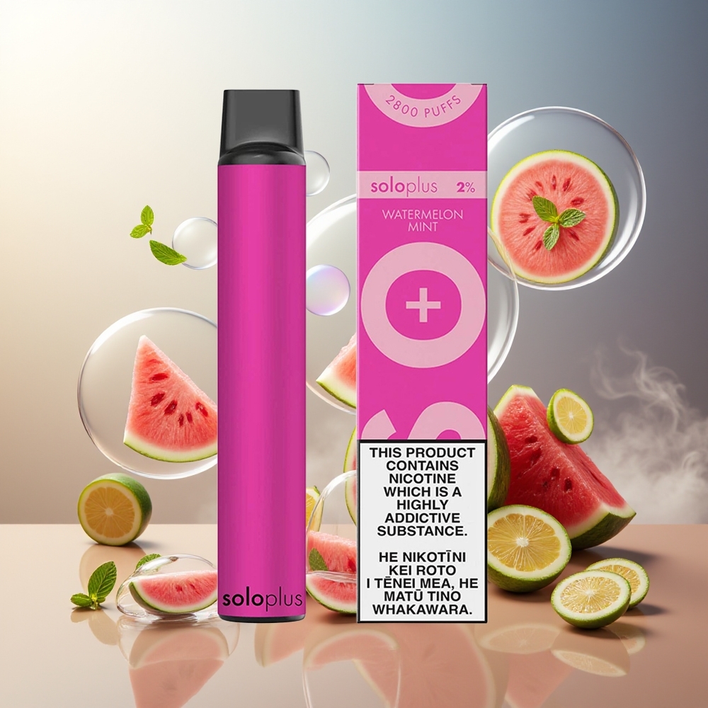 Partihandel Sverige Solo Plus 2800 Puffs Vattenmelon Mynta Mesh Coil 6.5ml