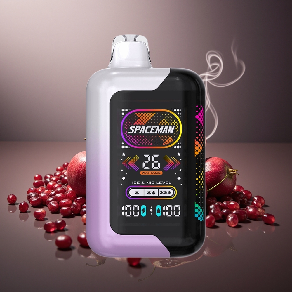 Partihandel Sverige SPACEMAN SP40000 20ml 50mg Körsbär Granatäpple 2 munstycken 1000mAh