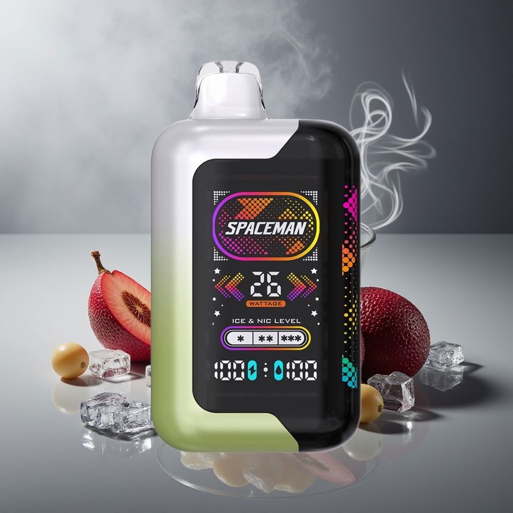 Partihandel Sverige SPACEMAN SP40000 Vit Druva Is 20ml 50mg/ml 1000mAh 2-munnar