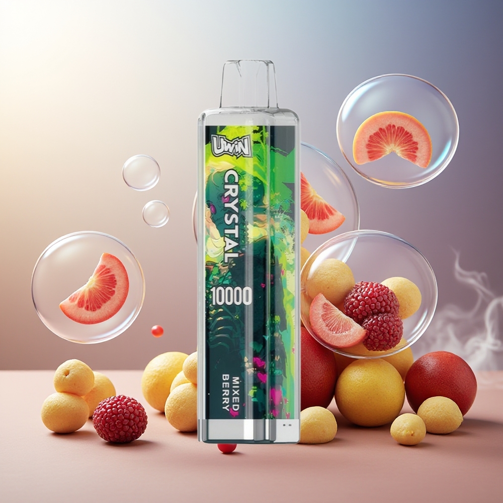 Partihandel Sverige UWIN Crystal 10000 Puffs Engångs Vape Blandade Bär RGB