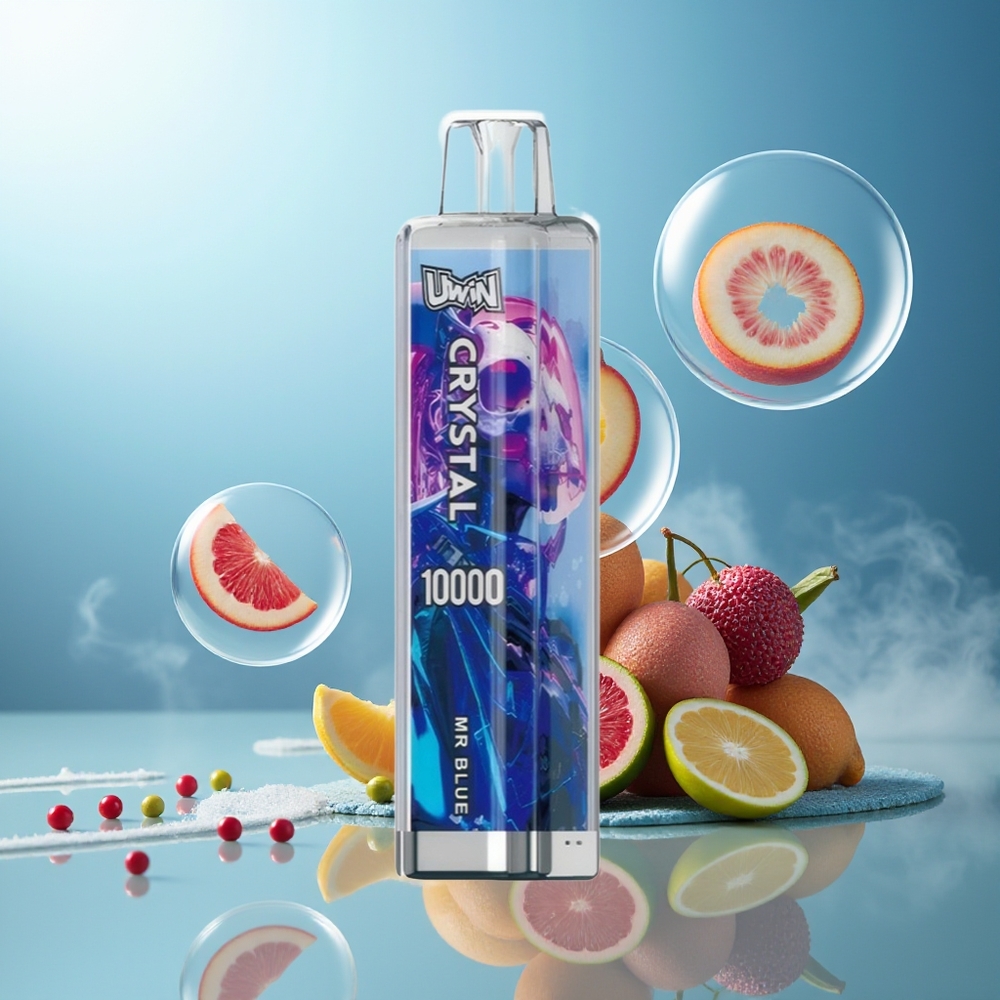 Partihandel Sverige UWIN Crystal 10000 Puffs Engångs Vape Herr Blå RGB