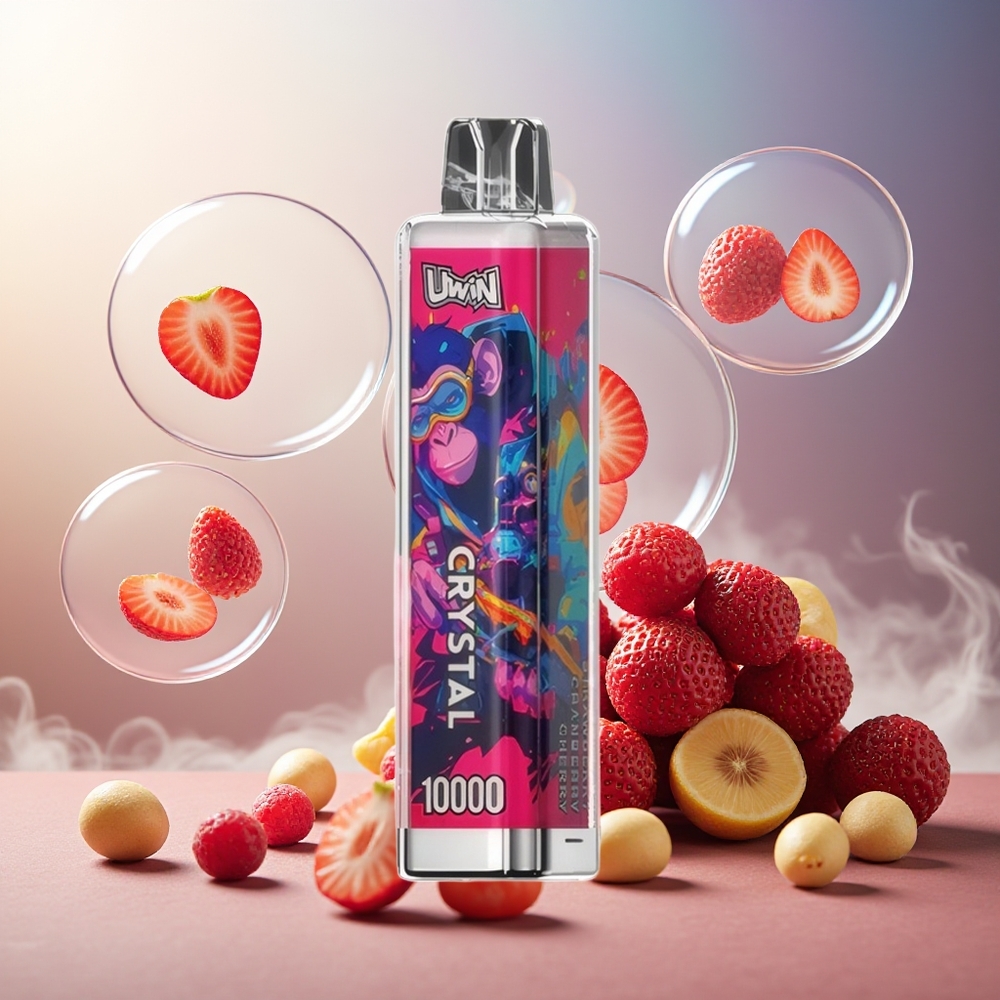 Partihandel Sverige UWIN Crystal 10000 Puffs Jordgubb Tranbär Körsbär RGB Ljus