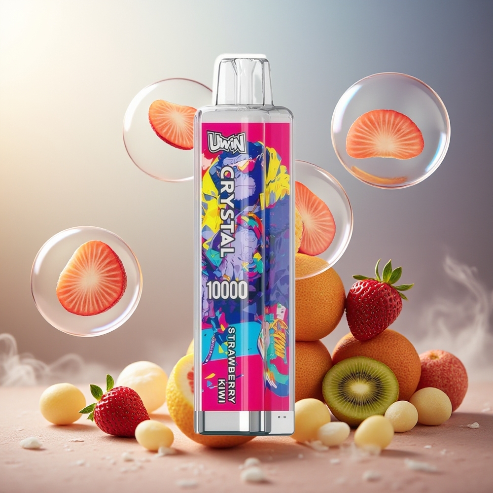 Partihandel Sverige UWIN Crystal 10000 Puffs RGB Jordgubb Kiwi