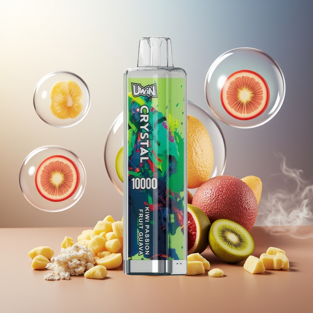 Partihandel Sverige UWIN Crystal 10000 Puffs RGB Kiwi Passionsfrukt Guava