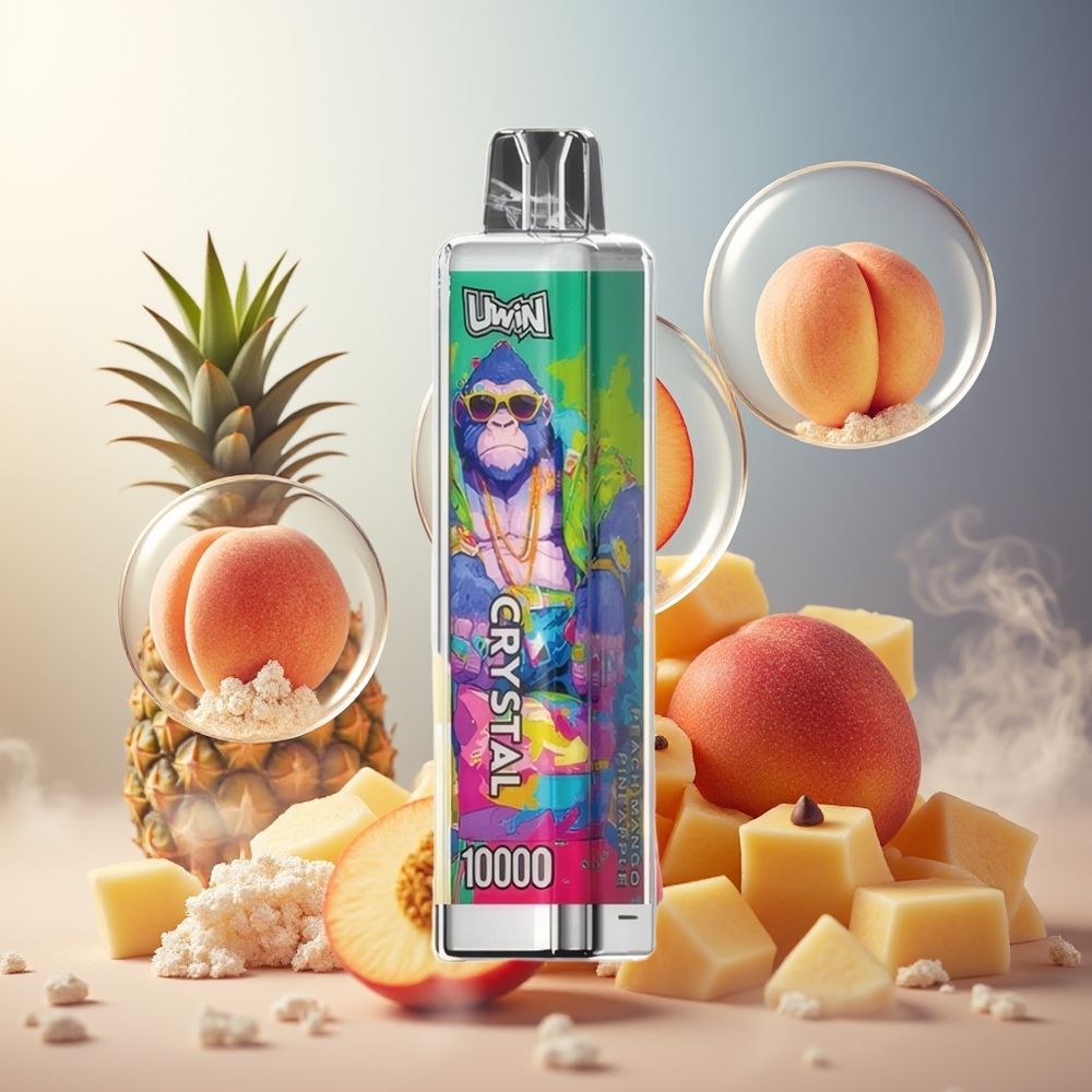 Partihandel Sverige UWIN Crystal 10000 Puffs RGB Peach Mango Ananas