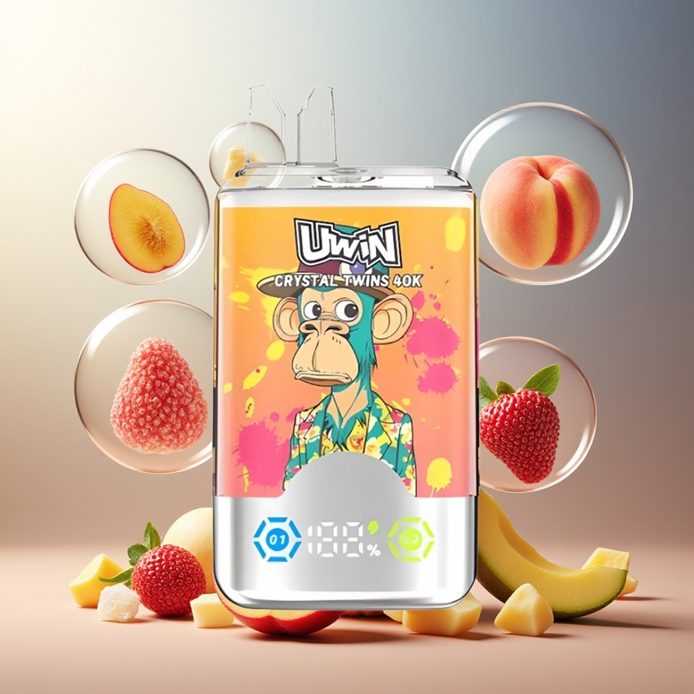 Partihandel Sverige UWIN Crystal Twins 40000 Puffs 32ml 850mAh Peach Mango Ananas Red Bull