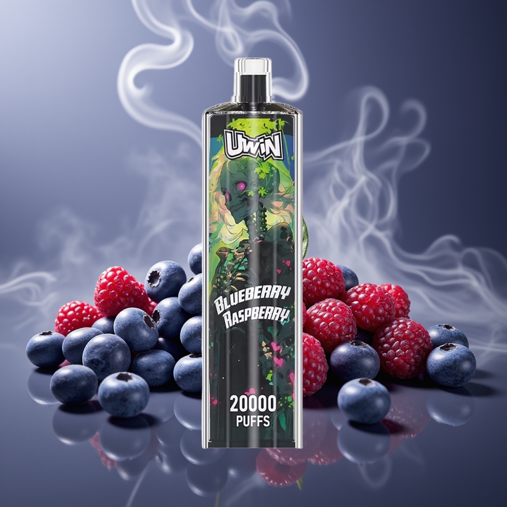 Partihandel Sverige Uwin Shisha Hookah Crystal 20000 Blåbär Hallon Mesh Coil Type-C