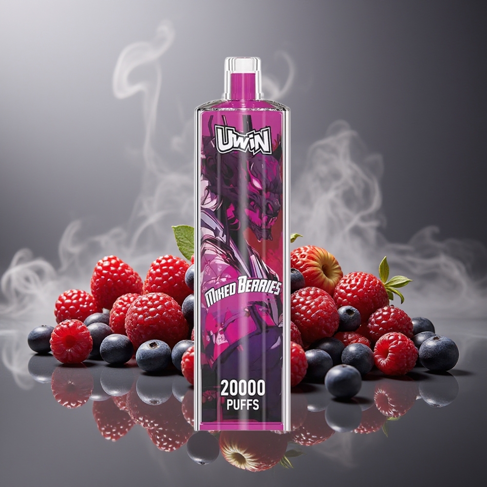Partihandel Sverige Uwin Shisha Hookah Crystal 20000 Puffs Blandade Bär Mesh Coil Type-C