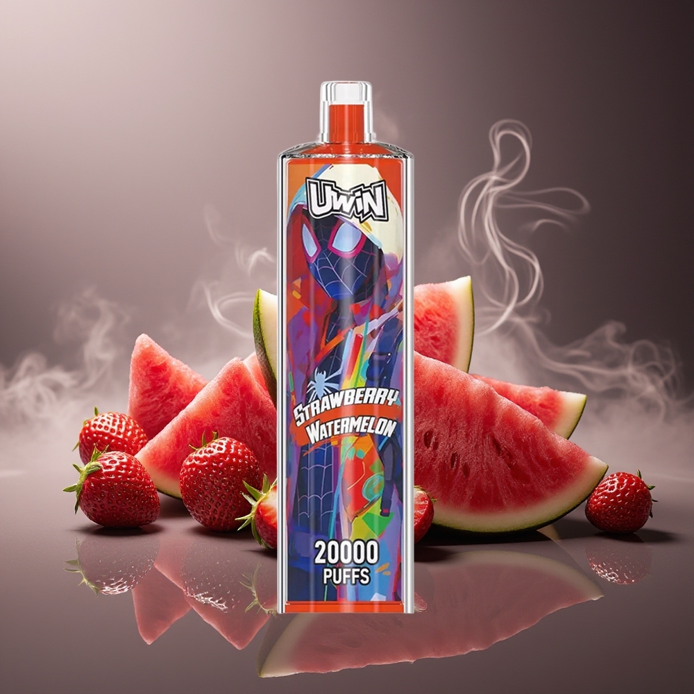 Partihandel Sverige Uwin Shisha Hookah Crystal 20000 Puffs Jordgubb Vattenmelon Mesh Coil Type-C 650mAh
