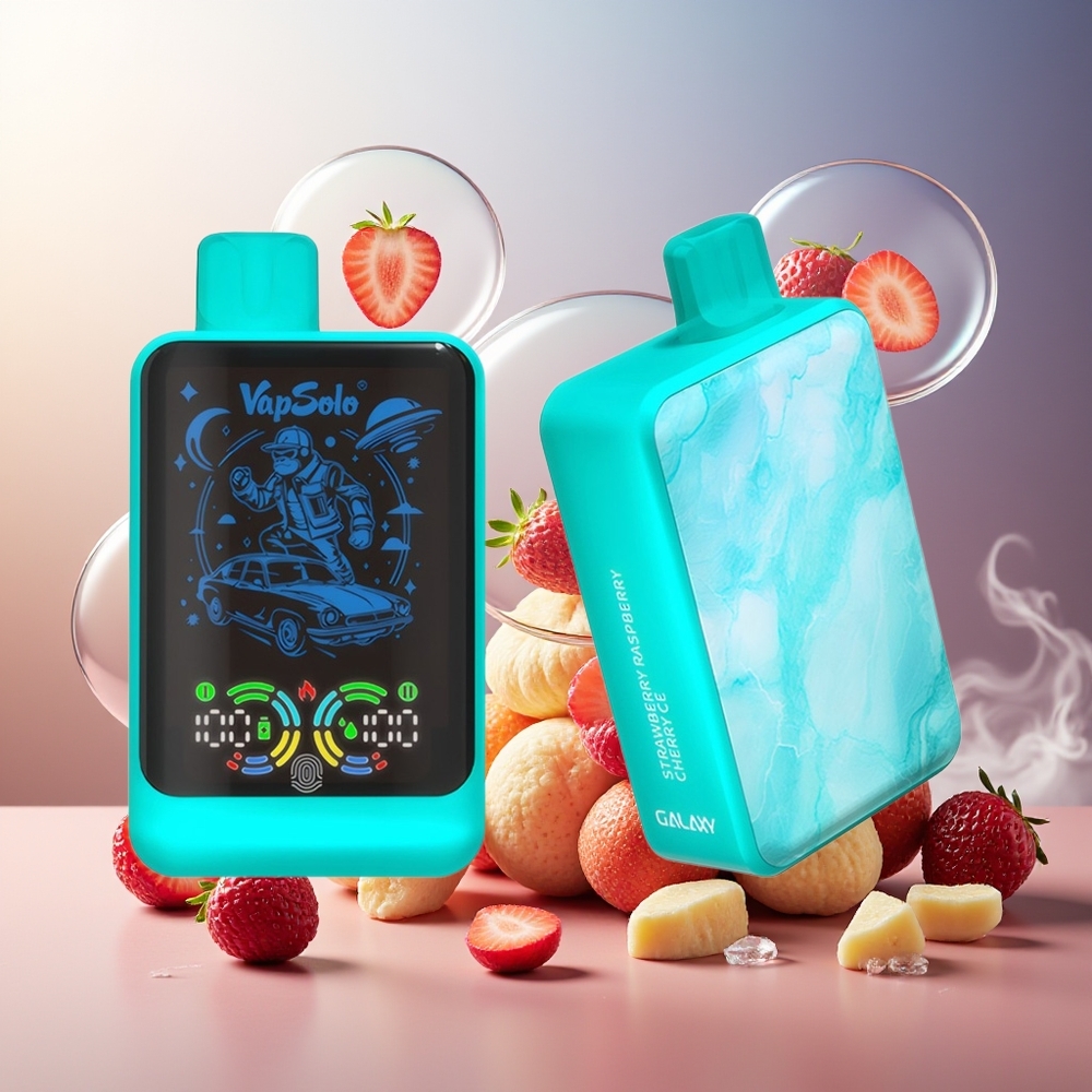 Partihandel Sverige VapSolo GALAXY 30000 Puffs 40ml Jordgubb Hallon Körsbär Is