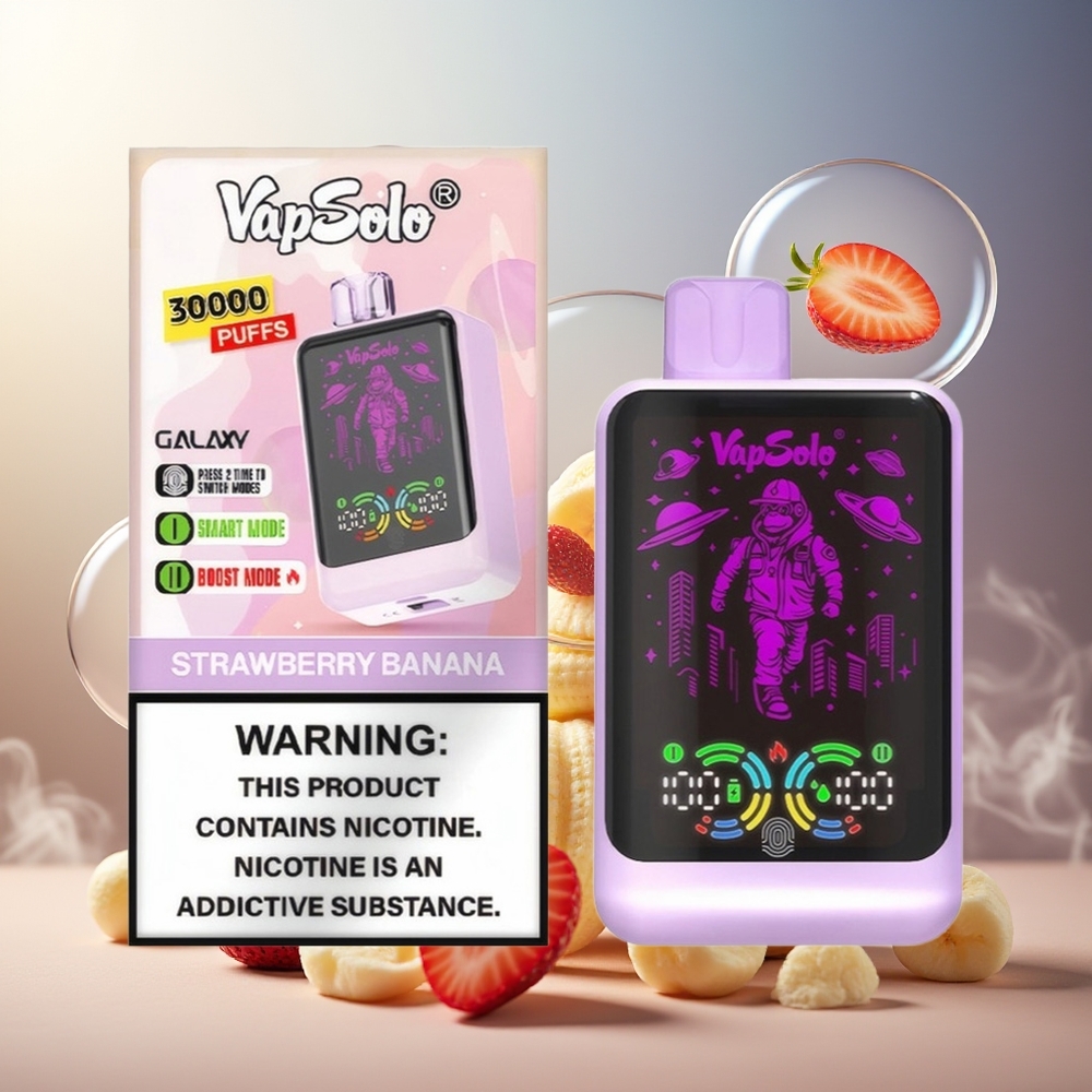 Partihandel Sverige VapSolo GALAXY 30000 Puffs 850Mah Jordgubb Banan