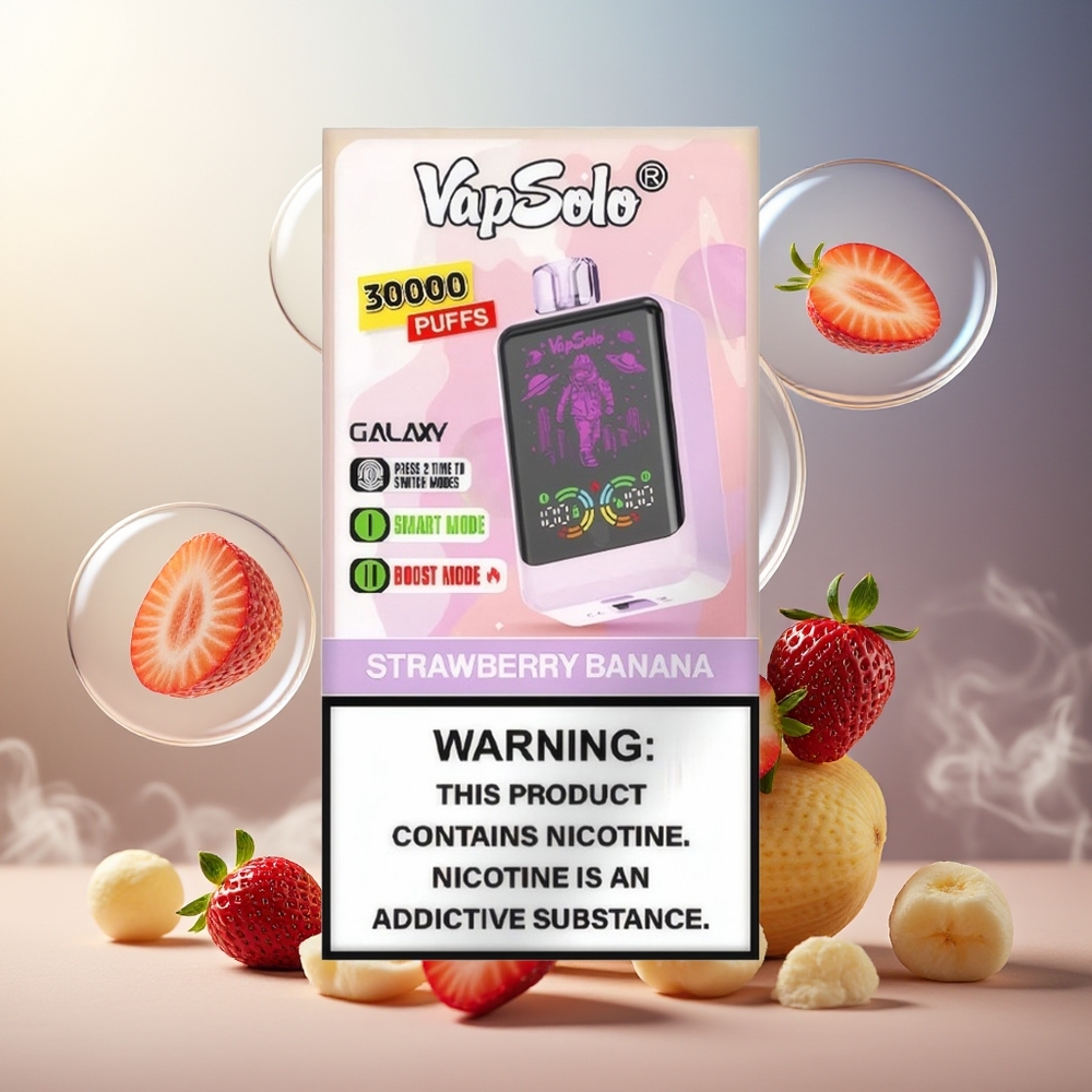 Partihandel Sverige VapSolo GALAXY 30000 Puffs 850Mah Jordgubb Banan