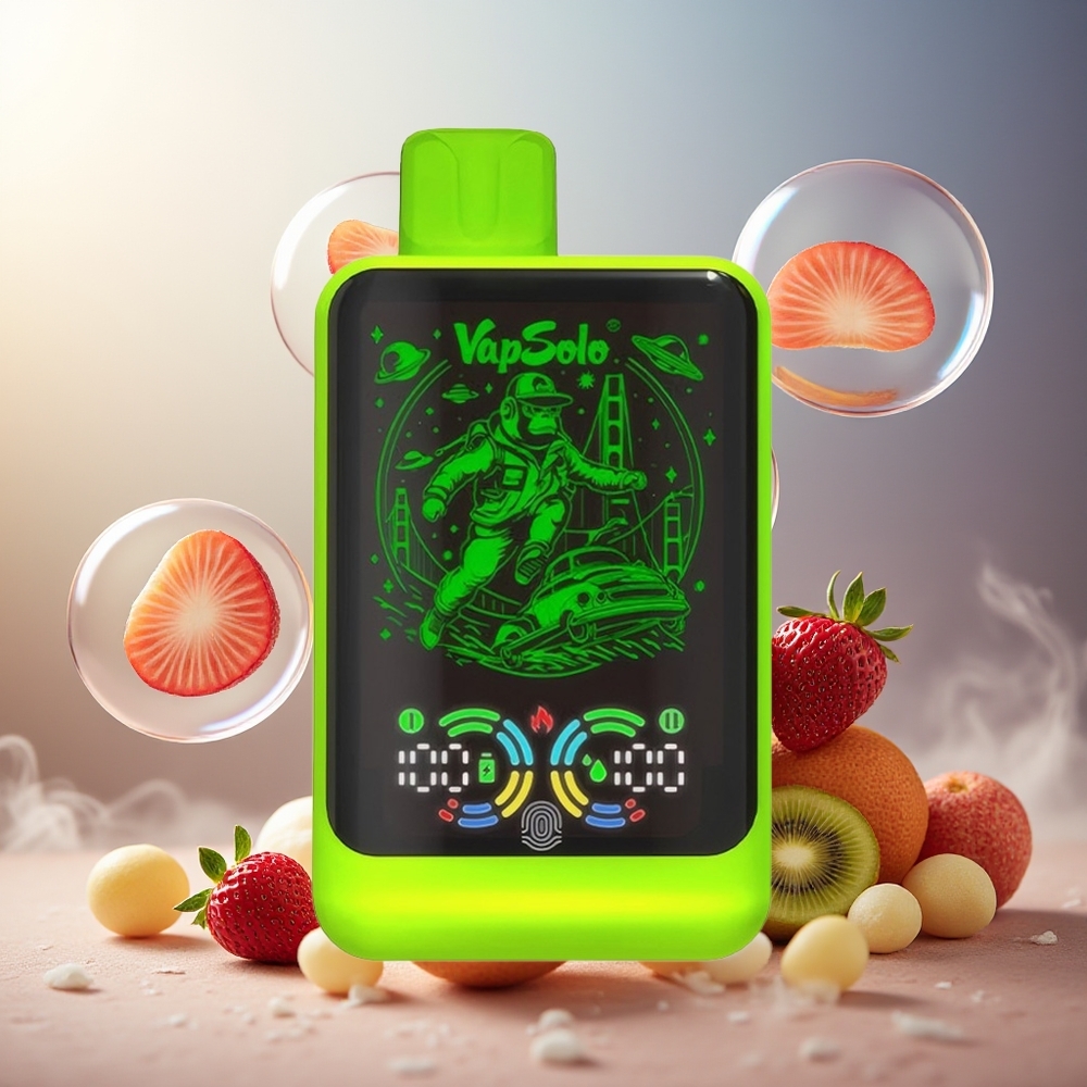 Partihandel Sverige VapSolo GALAXY 30000 Puffs 850Mah Typ-C Jordgubb Kiwi